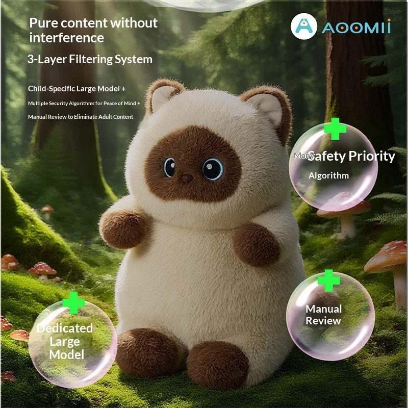 لعبة محشوة معلقة تفاعلية ذكية من AI Siamese Cat Companion Plushie هدية تقنية محمولة للتهدئة والترفيه #2