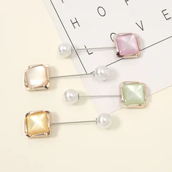 4/6Pcs Crystals Pearl Pins for Women Muslim Hijab Pin Islamic Scarf Buckle Rhinestones Hijab Accessoires Headscarf Jewelry Sets