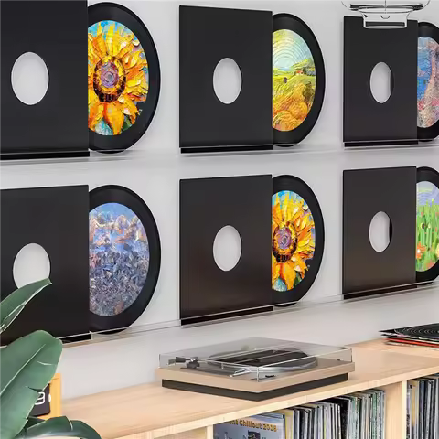 【A87T】12PCS 12 Inch Blank Vinyl Records, Fake Record Vintage Decoration, Faux Blank Vinyl Recor... product image