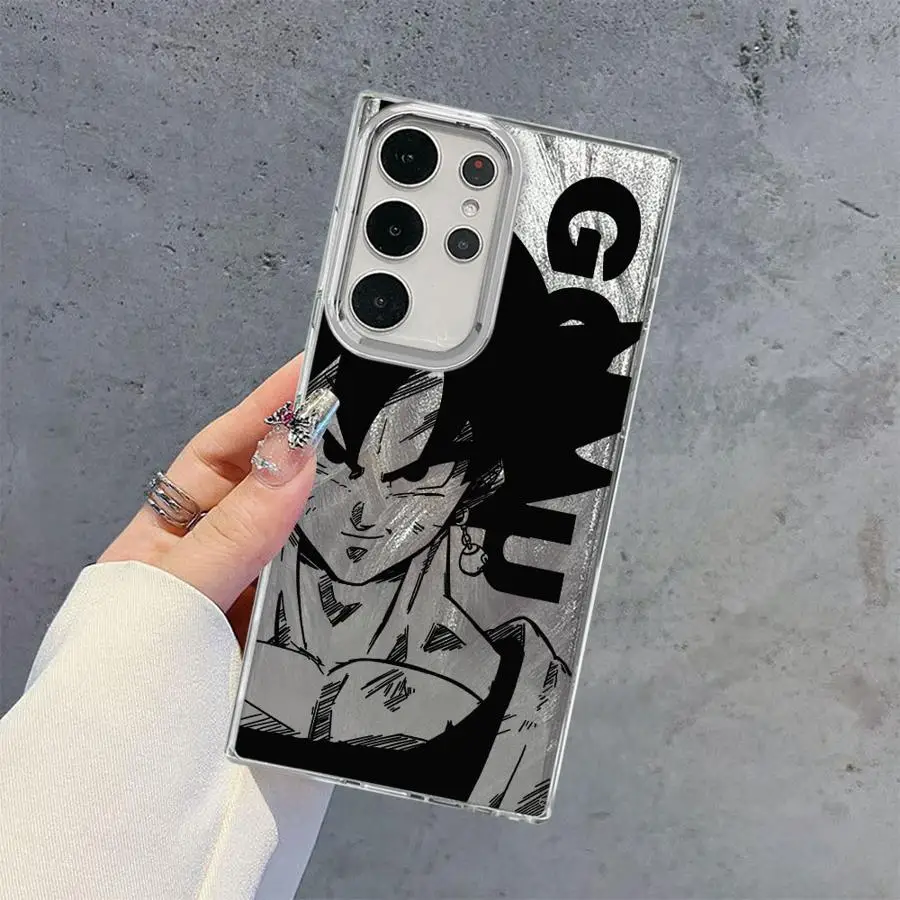 حافظة لهاتف سامسونج جالاكسي S24Ultra S20 FE S22 Plus S21 S23 S21 + S20 FE S25 Ultra Black Soft Shell Dragon Ball Goku VS Vegeta