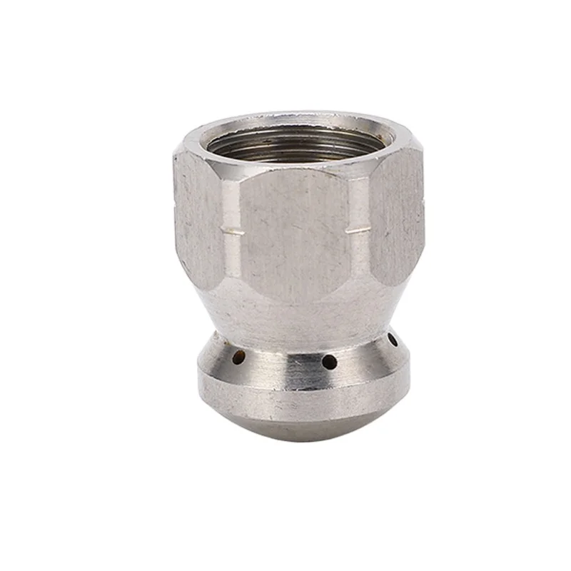 

Форсунка для мойки высокого давления 5000 фунтов на кв. дюйм, для прочистки труб, из нержавеющей стали, круглая, 1 передняя и 6 задних отверстий