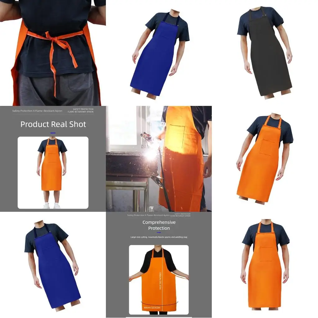 

Adjustable Welding Safety Apron Flame Resistant Material For Prolonged Work Breathable Design Industrial Grade Protective Wear
