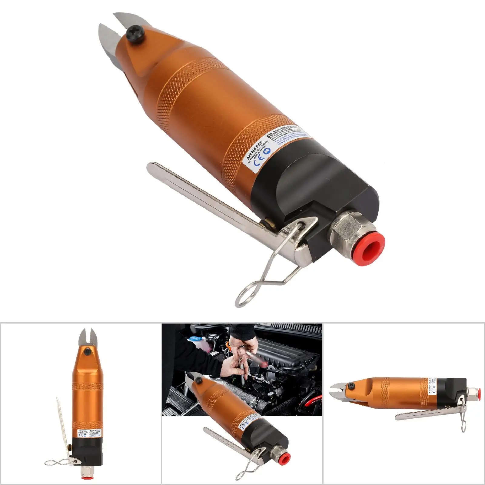 

HS10 Industrial Grade Pneumatic Air Scissors Shear 2.6‑4.0mm Plastic Air Cutting Tool Pneumatic Air Scissors