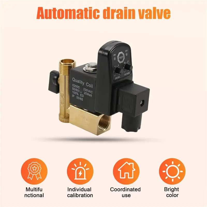 A93E-AC220V Auto Condensation Drain Valve Solenoid Compressor Digital Timer High Quality
