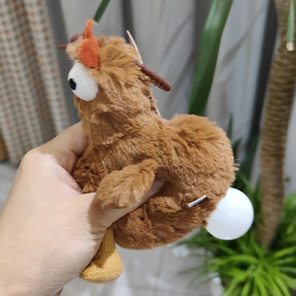 Simpatico portachiavi in peluche da 12 cm con strato stridulo, pollo in peluche, ciondolo per borsa, accessorio per borsa con ciondolo