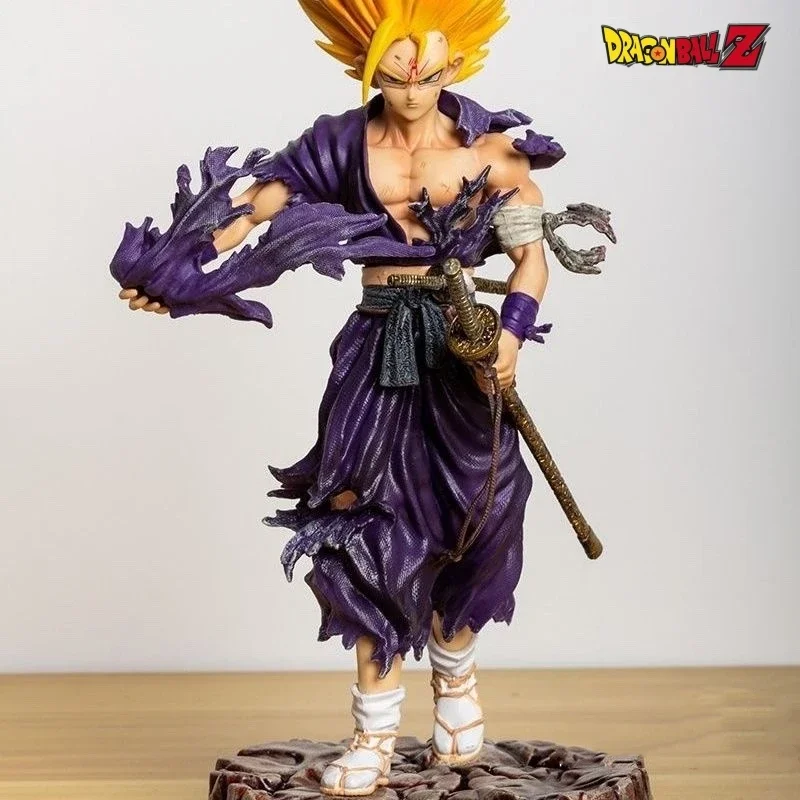 

Dragon Ball Z Anime Figures Samurai Goku Gohan Broly Vegeta Buu Frieza Shahru Standing Posture Collection Model Ornaments Toys