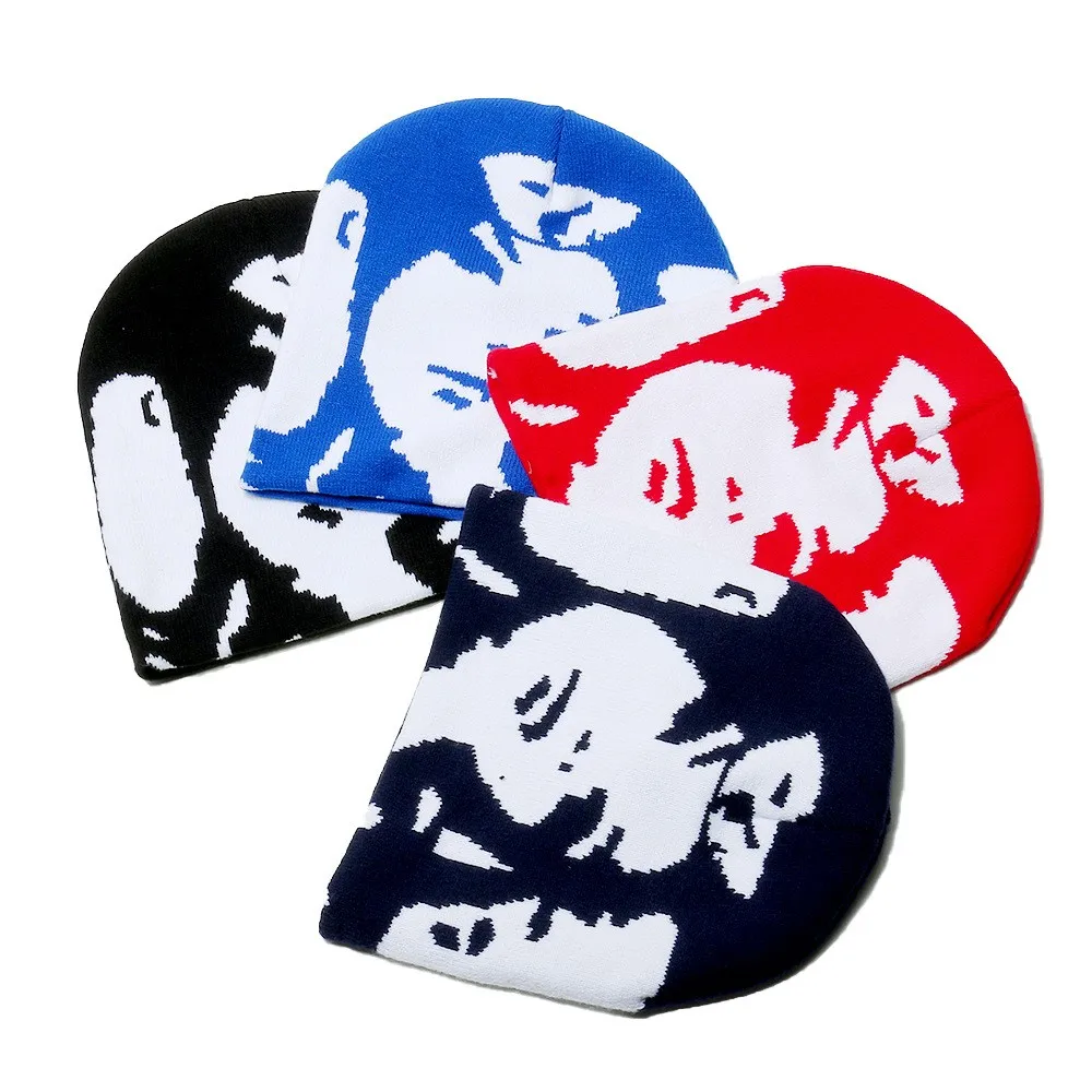 

Уличный портрет, новинка 2025, женские и мужские зимние теплые шапки, облегающие шапки, мягкая шапка, вязаная шапка с напуском для женщин и девушек