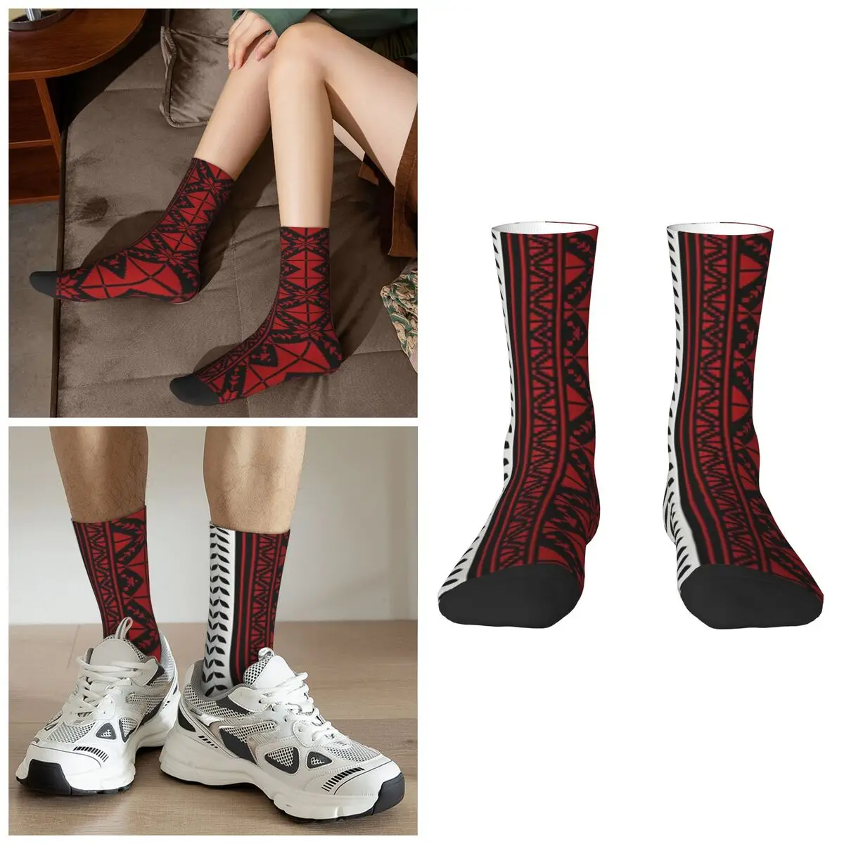 

Арабские народные носки Kufiya Hatta с традиционным узором Keffiyeh, чулки высокого качества в стиле Харадзюку, всесезонные длинные носки