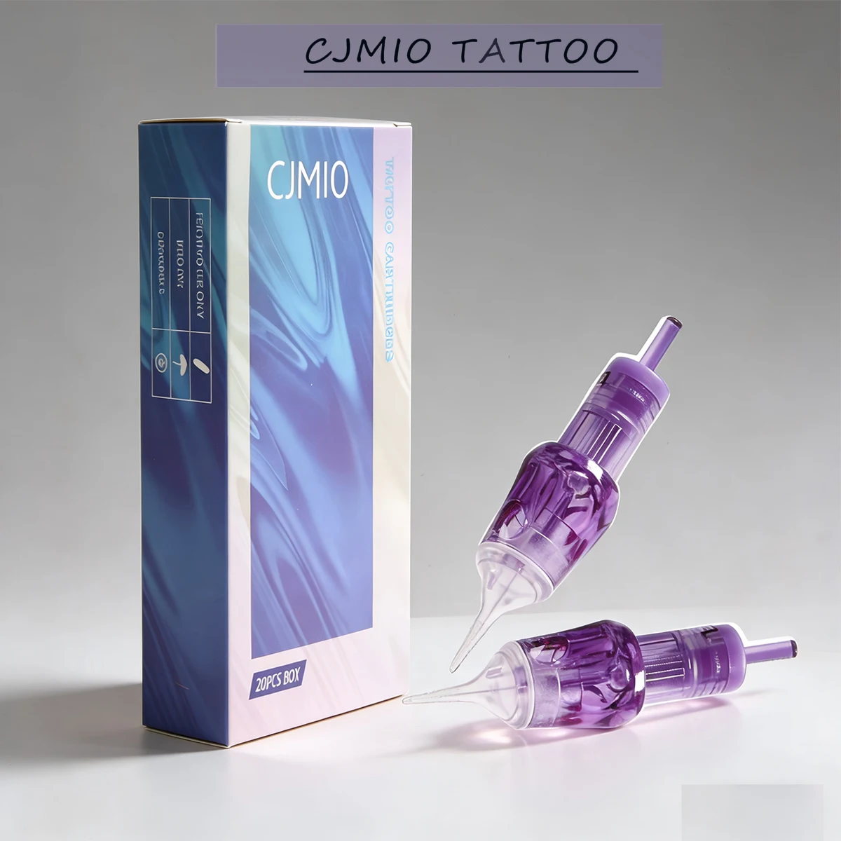 

CJMIO 20pcs/box Purple Disposable Tattoo Needles Round Shader 0.18mm 0.25mm 0.30mm 0.35mm Liner RL RS SMP/PMU Cartridge