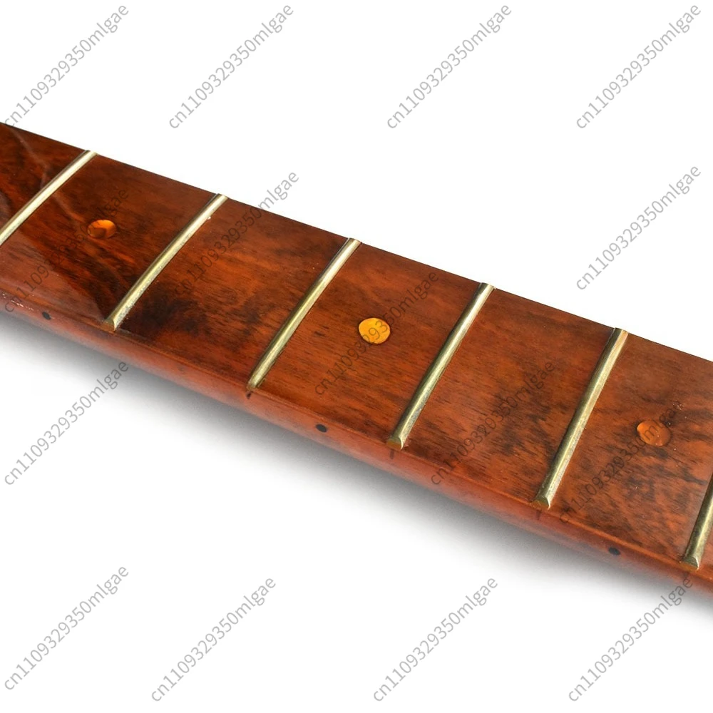 For ST Style 21 Fret Maple Guitar Fretboard Stained Gloss Finish Pearl Inlay 6 String Electric Guitar Neck Replacement Parts