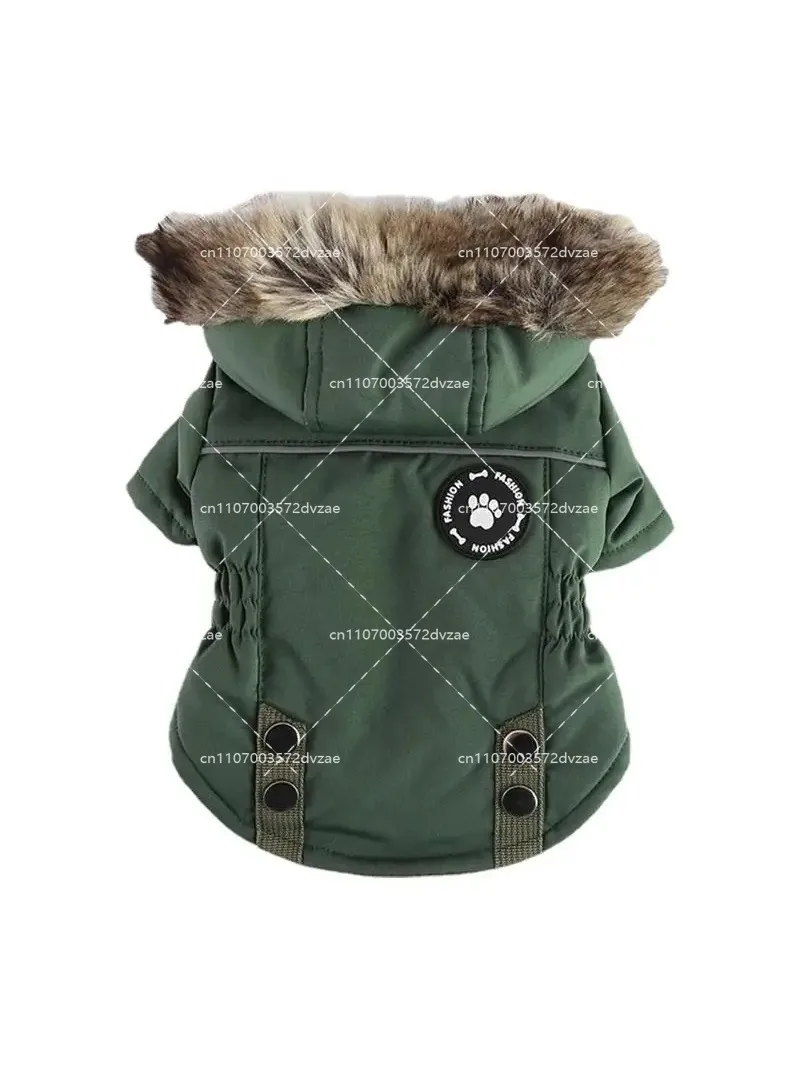 Cat Dog Doggie Down Jacket Hoodie Coat Pet Clothes Warm Clothing For Small Dogs Winter Thick Padded Warm Coat Vest Clothes For