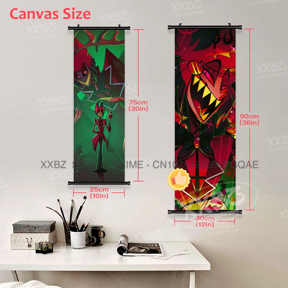 Semplice comedia nera Hazbin Hotel Decorazione della casa Appeso dipinto Cartoon Opere d'arte da parete Rotoli Immagine Camera Stampa su tela Poster