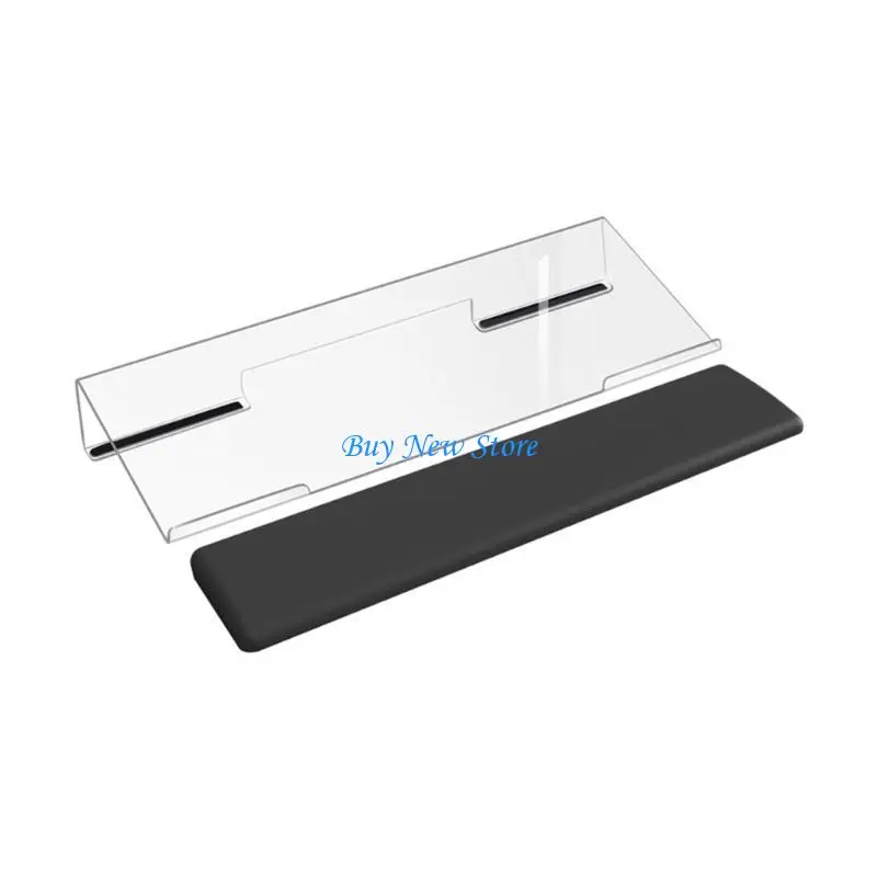 

20CE Ergonomic Acrylic Keyboard Stand Clear Ergonomic Tilt Risers for Improved Typing Desk Laptop Keyboard Feet Lifter