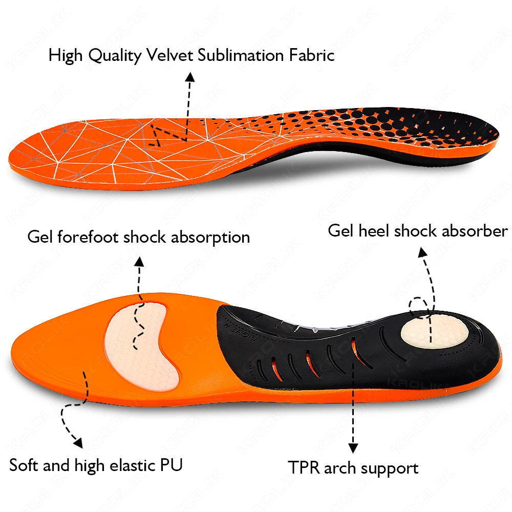 Orthotics Flat Foot Orthopedic Insole Sole Health Pad Insert Arch Support For Plantar Fasciitis Foot Care Insert Upgrade Cushion