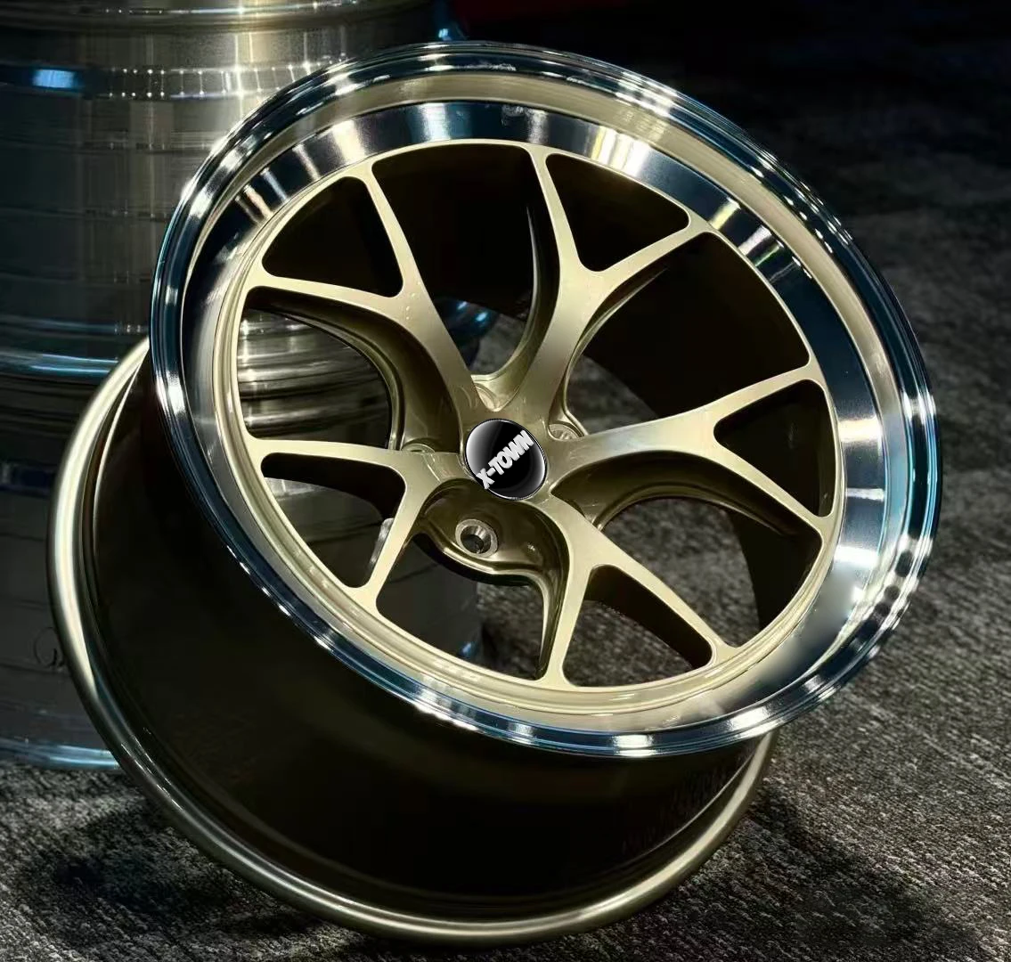 18-24 Inch 5X108 5X112 5X114.3 5X120 Polished Bronze Custom Alloy Passenger Car Wheel Rims Universal Sport Wheels