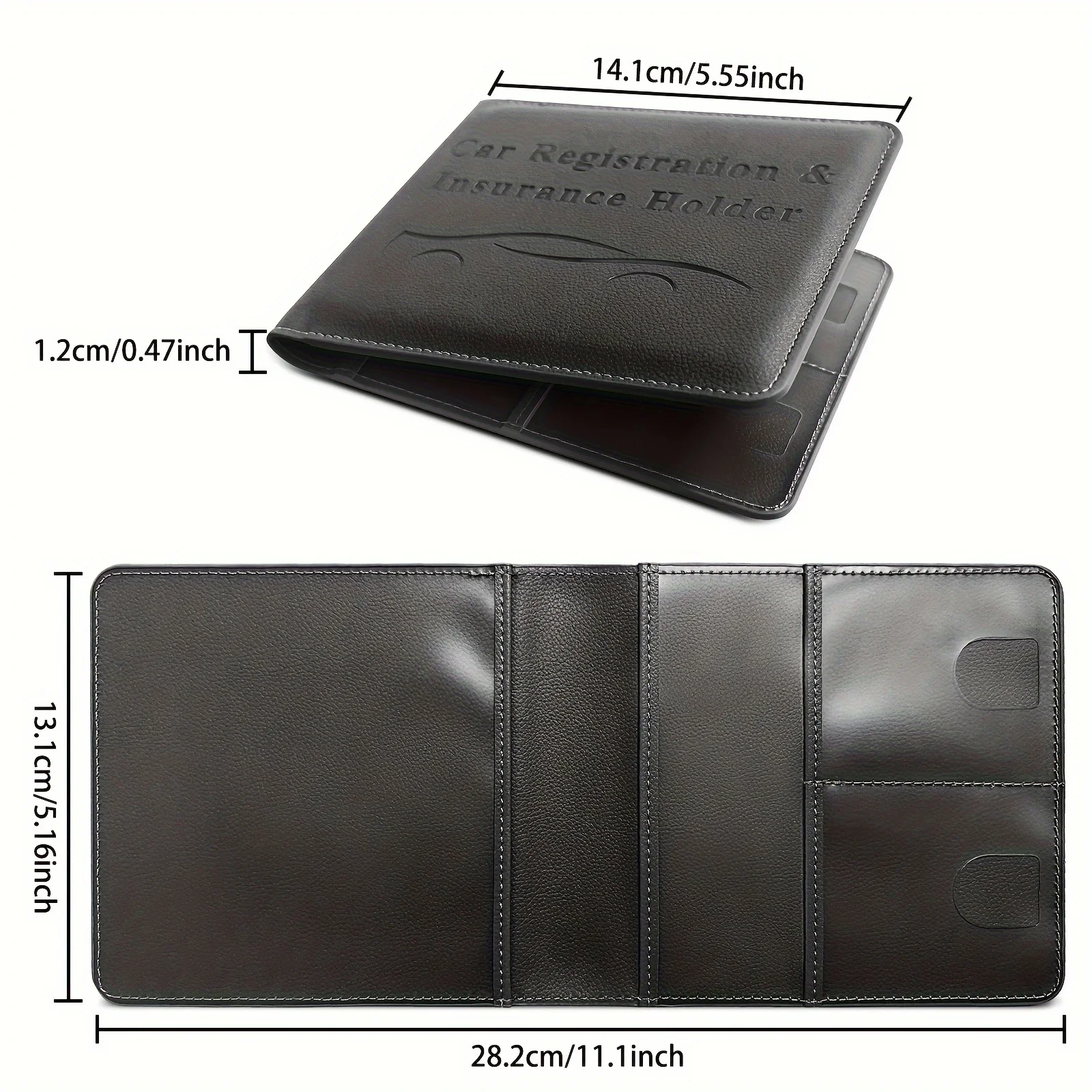 Auto Essentia Registration And Insurance Holder For Car Truck SUV And Other Vehicle Case Wallet For Documents Organizer