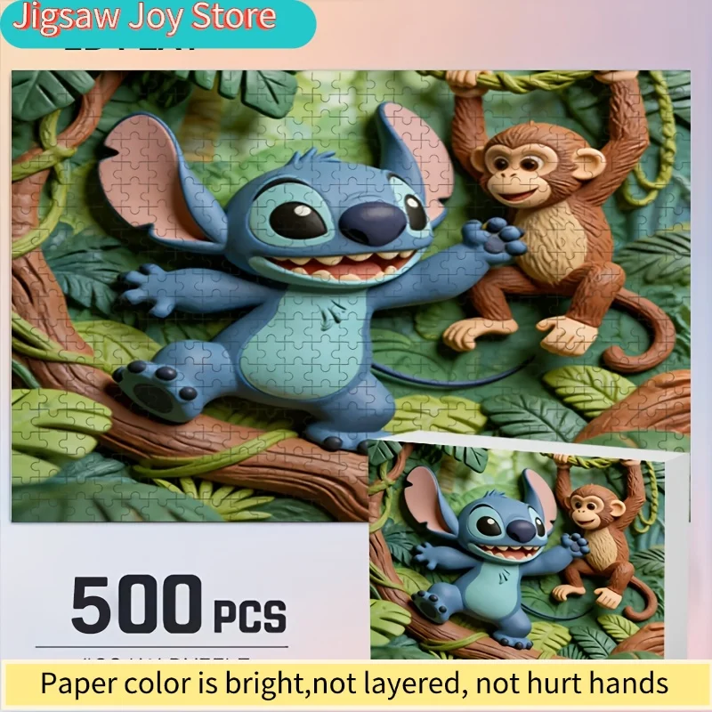 

Disney Disney Stitch and Mickey Home Decor Print | 2D Flat Jigsaw Puzzle, Ideal for Adult Cognitive Challenge, Suitable for Li