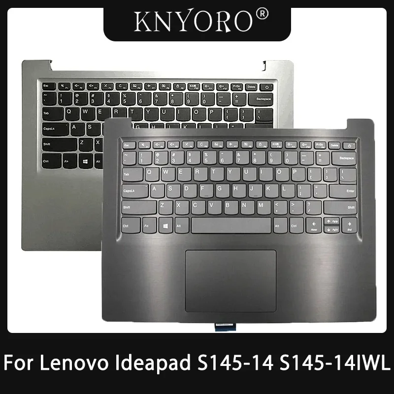 

New Original For Lenovo Ideapad S145-14 S145-14IWL 2019 Laptop Palmrest Upper Top Cover Case with US Keyboard Replacement