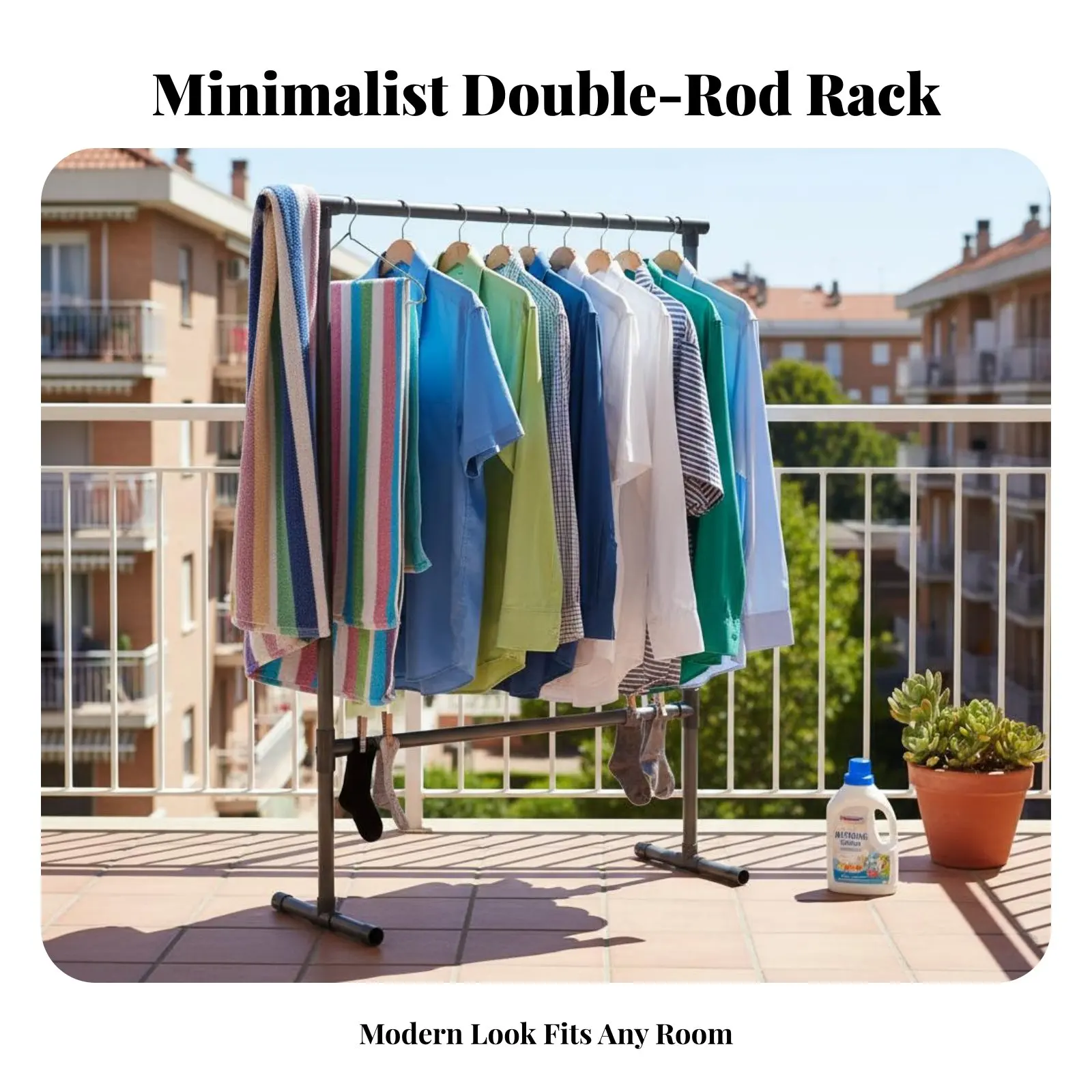 Rolling Clothes Rack Foldable Freestanding Garment Rack Mobile Clothes Stand Large Capacity Portable Closet Organizer view 4