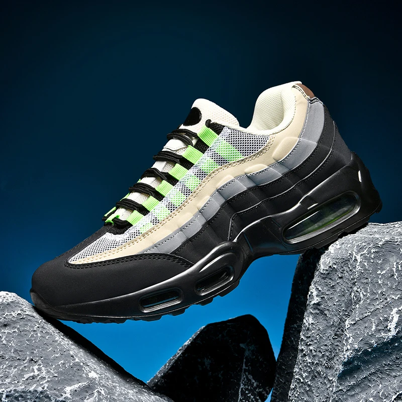 Carbon board racing running shoes for men, 2026 new breathable fly woven mesh surface, shock-absorbing rebound trend, versatile