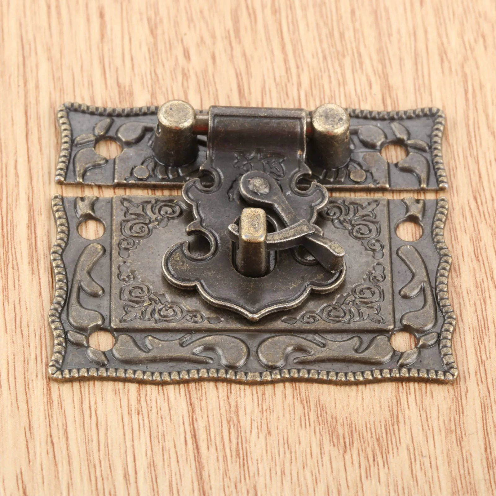 2Pcs Suitcase Cabinet Hinge 36*23mm 1Pc Antique Bronze Jewelry Wooden Box Latch Hasp 51x43mm Clasp Vintage Hardware - Image 5