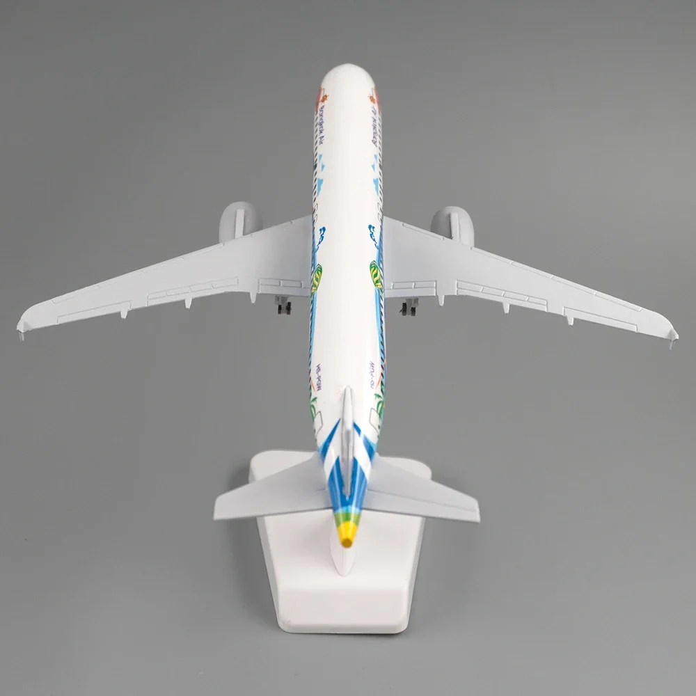 20 ซม.เครื่องบินกรุงเทพแอร์เวย์ Airbus A320 Landing Gear เครื่องบินรุ่นของเล่นเด็กของขวัญตกแต่ง