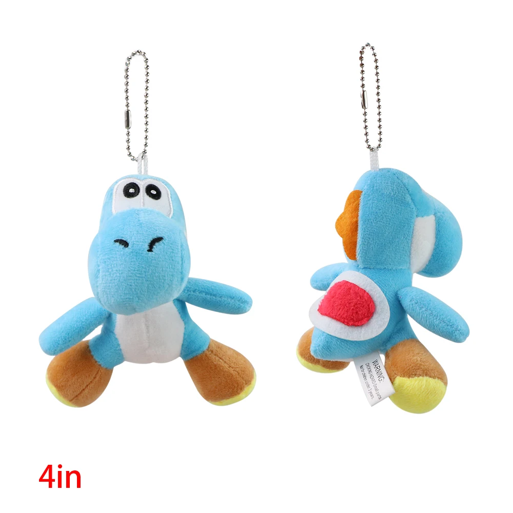 Yoshi Plüsch-Schlüsselanhänger Mehrfarbiger Niedlicher Dinosaurier Weicher Plüsch-Anhänger Mini-Rucksack-Taschenanhänger Pilz-Cartoon-Schlüsselring Liebevolles Geschenk – Detail 17