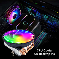 Heatsink Radiator PC Computer Cooler 4 Heatpipes 3Pin PWM CPU Radiator 12V 3Pin for Intel LGA 2011/1200/1150