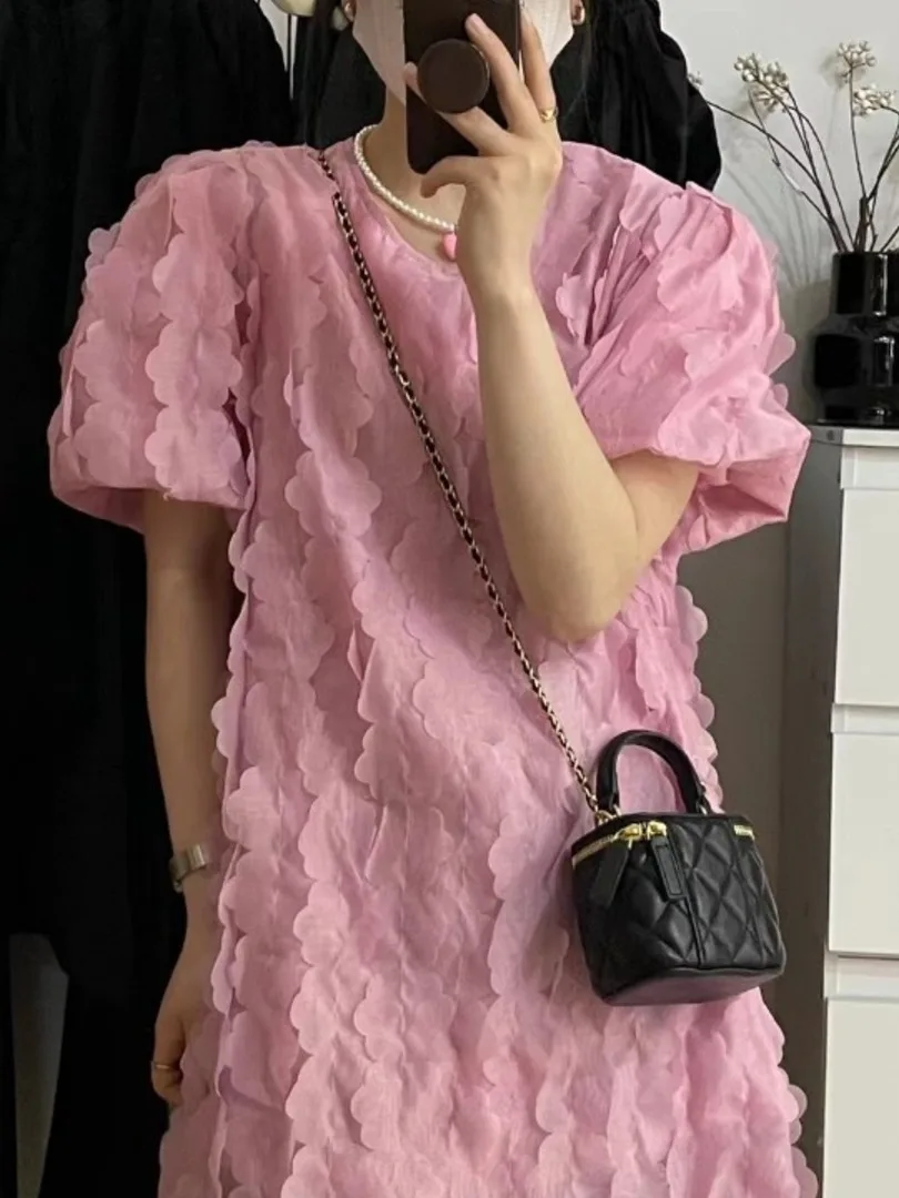 

Шикарная женская летняя красивая юбка трапециевидной формы Sweet Petal Bubble Sve Dr Trendy ort Sve Другой материал 00%