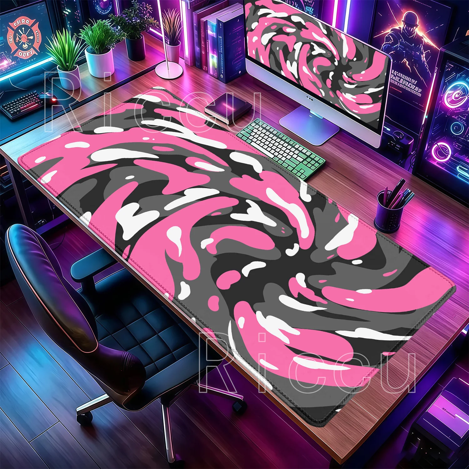 Mouse Pad Vortex Strata Liquid Anime Keyboard Mouse Mat Non-slip PC Gaming Mousepad HD Printing Office Accessories XXL Desk Mat