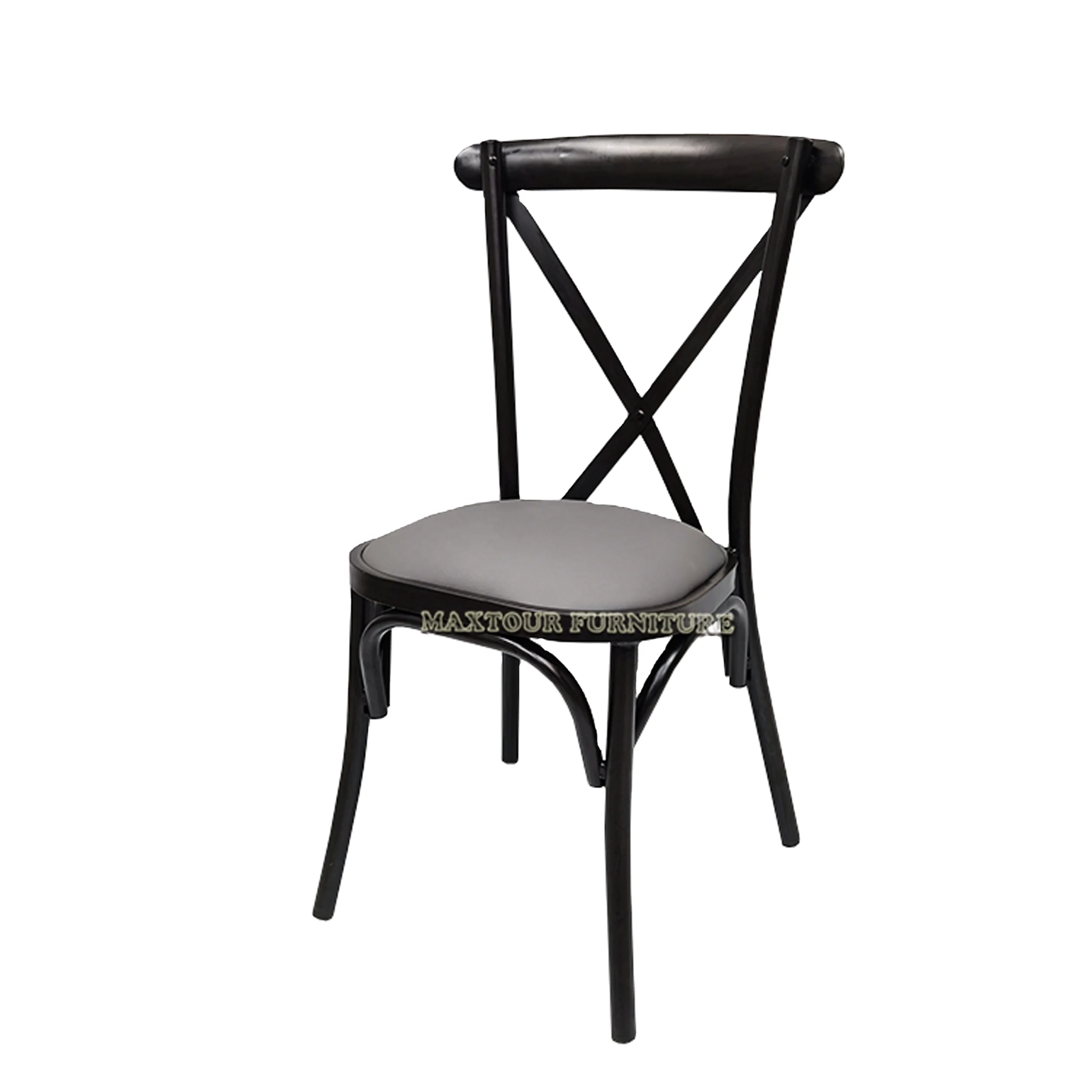 

Hotel Restaurant Furniture Popular Cross Back Metal Chiavari Chair Dining Wedding Party Use