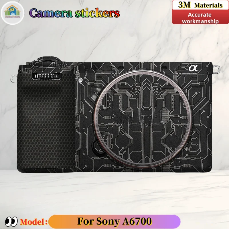 

For Sony A6700 Camera lens sticker, DIY skin, Precision tailoring wear-resistant protective film