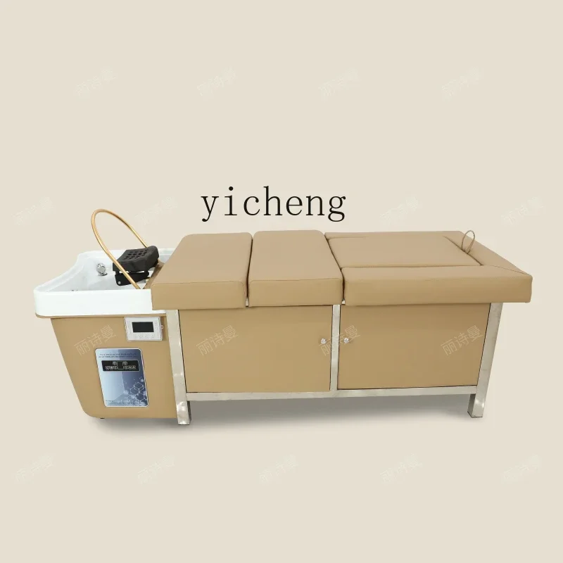 shampoo bed barber shop special with water storage tank foot massage fumigation integrated bed hair treatment shampoo bed