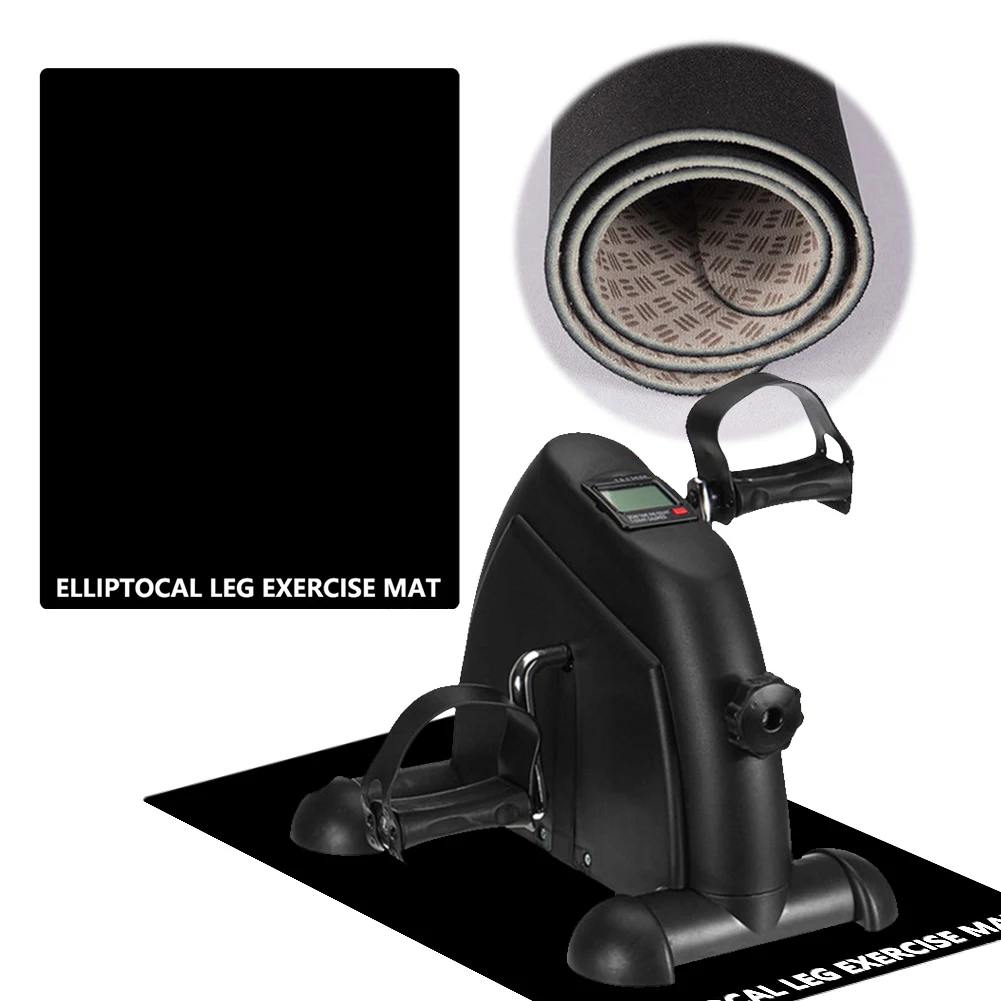 Alfombrilla para ejercitar las piernas con forma de elipse, pedal para ejercitar los pies sentado, protege el suelo, alfombrilla para stepper, para equipos de ejercicio