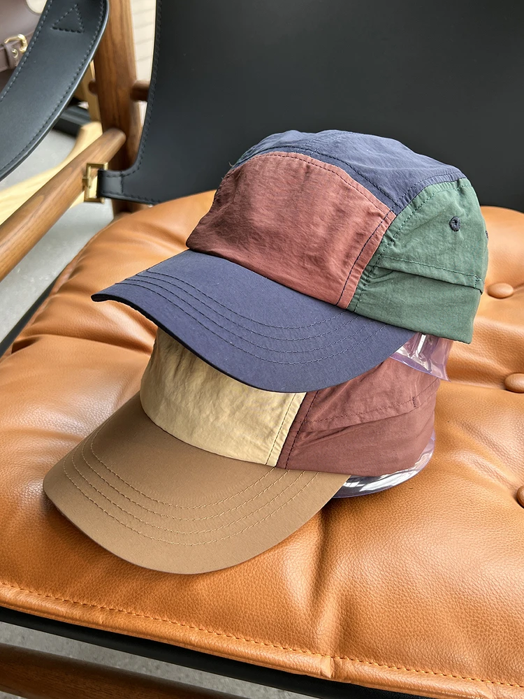 

Outdoor quick-drying breathable baseball cap summer color matching five-piece cap men's versatile