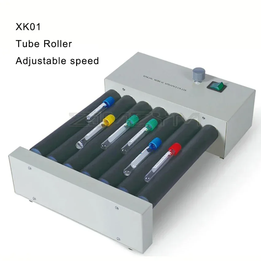 Tube Roller Horizontal Blood Mixer 6 Rollers 110/220V Laboratory Blood Collection Tube Mixing Device 0-60rpm Adjustable Speed