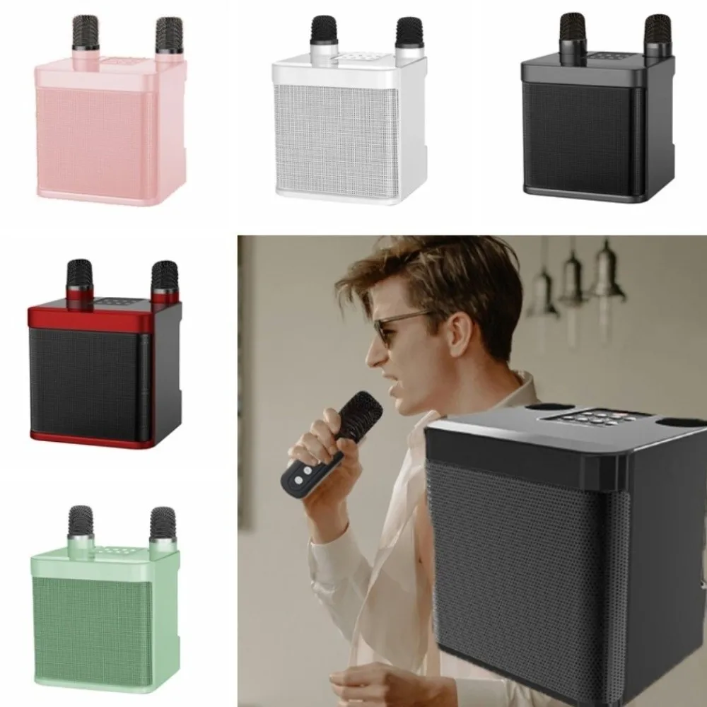 

Набор Bluetooth-колонок с 2 микрофонами, многофункциональный беспроводной комплект микрофонов, красочный, портативный