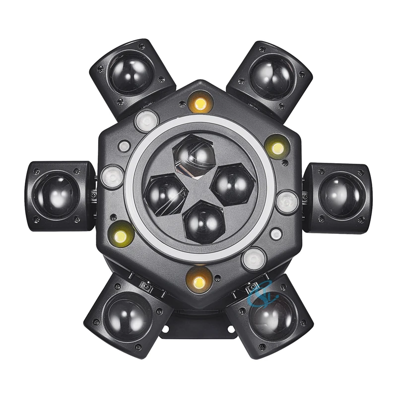 Vollfarb-LED 150 W 6 Arme Moving Head Lichtstrahl Laser Strobe Effekt DMX512 Bühnenlicht Rotierende DJ Disco Party Bar