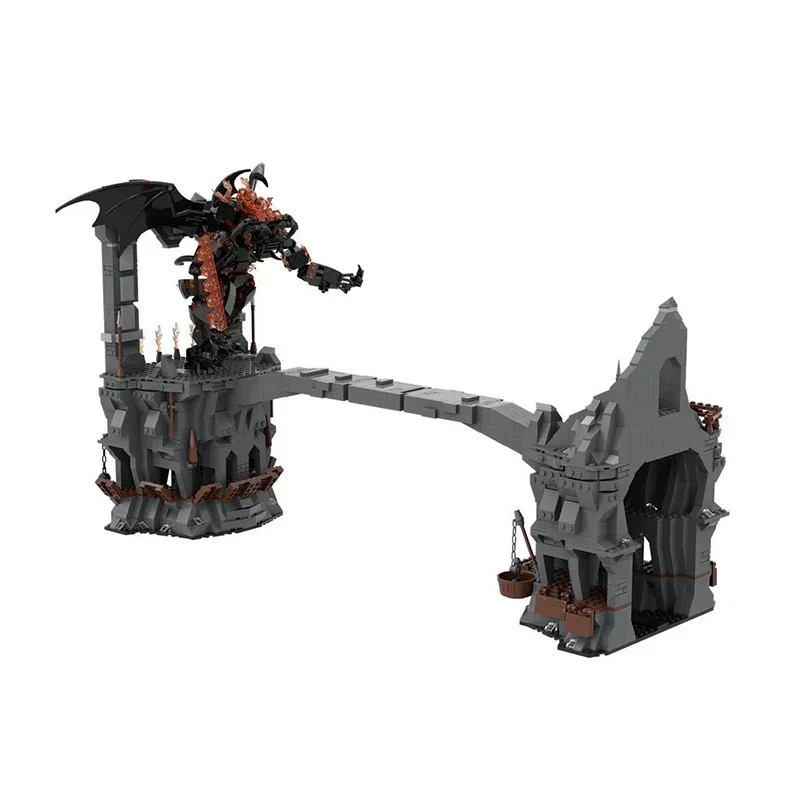 魔法の指輪映画シーン Moc ビルディングブロック Dum Bridge モデルテクノロジーレンガ DIY 組み立てストリートビューおもちゃ建設ギフト