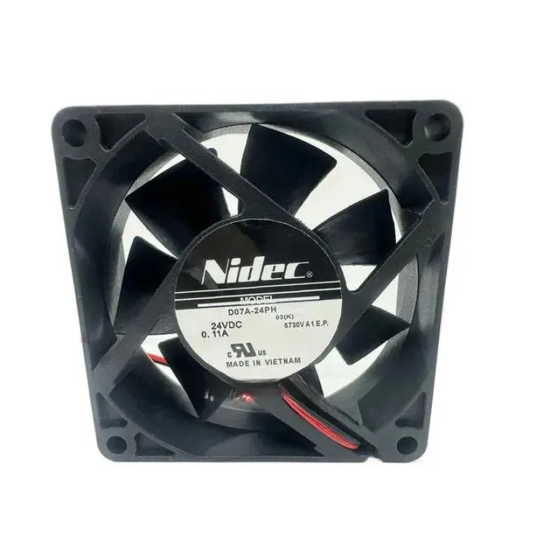 

W Nidec D07A-24PH DC 24 В 0,11 А 70X70X25 мм 2-проводной охлаждающий вентилятор для сервера