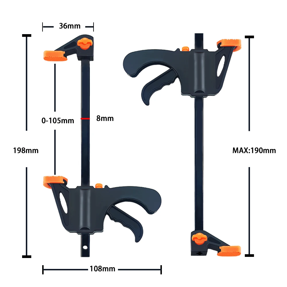 1/5/10Pcs 4'F Woodworking Fixture For Quick Positioning Of Wooden Products, Furniture, Portable Extrusion Nylon Work Rod Kit