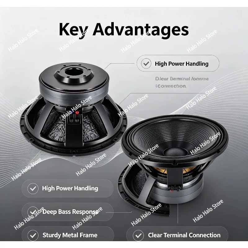 L18X452 CF18805 18 Inch Active Stage Subwoofer 2000W Dual Magnet 4.5 Inch Voice Coil High Power Bass Audio Speaker