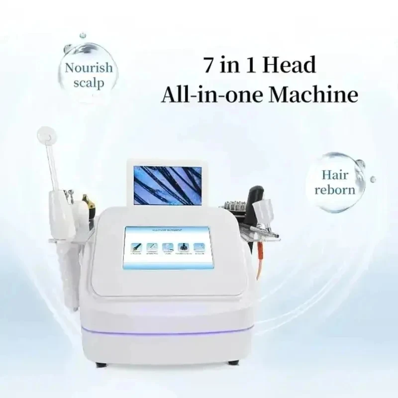 

2024 7 In 1 High Frequency Hair Follicle Detection Scalp Treatment Machine Hair Analyze Scalp Care Massage Hair Regrowth Device