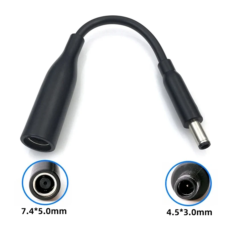DC Power Adapter Connector 7.4x5.0mm to 4.5x3.0mm Converter Laptop Charging Cable for Dell Vostro 5502 5510 5390 3500 XPS 12 13
