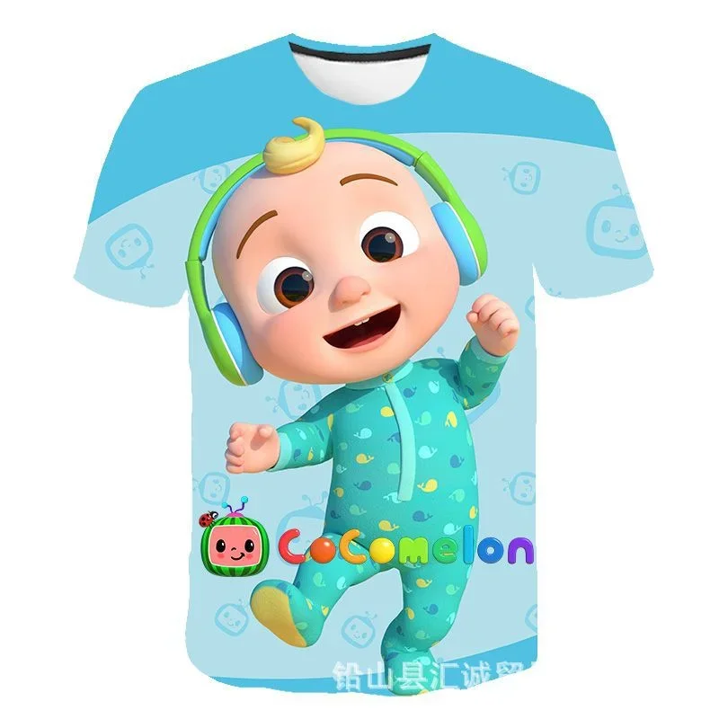 

Cocomelon T-shirt 3D Digital Printing T-shirt Cartoon Kids Boys Girls Short-sleeved Summer Clothing Gift