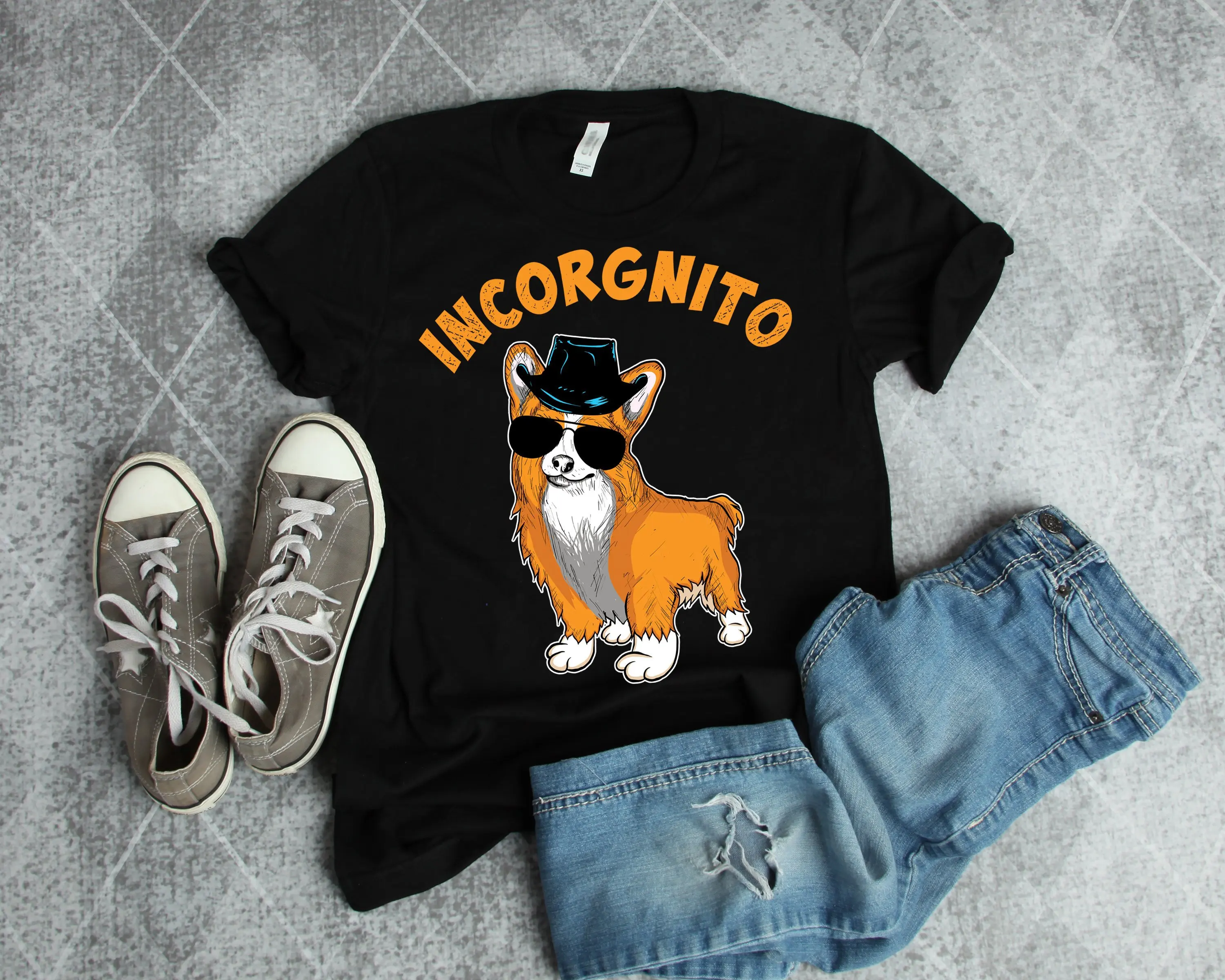 Corgi T Shirt s Art Incorgnito Funny Dog Owner Animal Lover