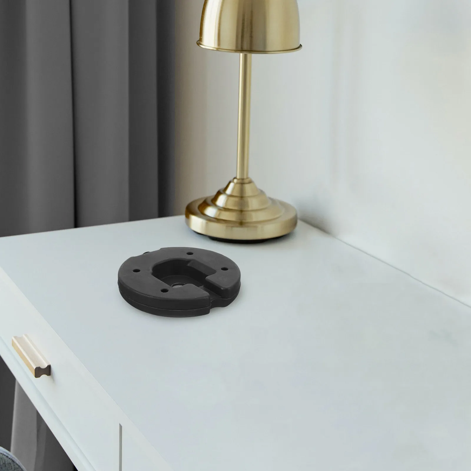 

1pcs Heavy Duty Lamp Base 140x20mm Iron Round Weighted Block Stable Desk Floor Stand Home Office Metal Construction