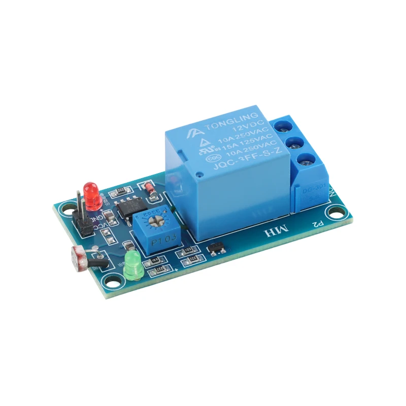 Picture 6: 5V 12V Light Photoswitch Sensor Switch LDR Photoresistor Relay Module Light Detection Photosensitive Sensor Board For Arduino
