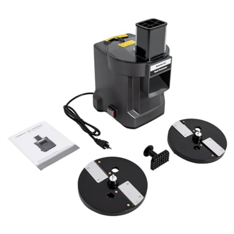 3-in-1 상업용 전기 푸드 프로세서 110V 100W 카운터탑 야채 다지기 슬라이서 다이서 채칼 3개의 블레이드 포함 고효율