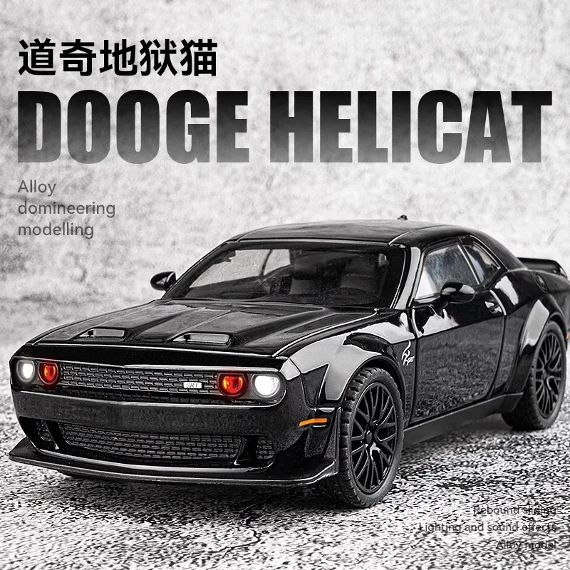 

1:32 Dodge Challenger SRT Helicat Srt Red Eye, легкосплавные автомобили, игрушки, литые под давлением транспортные средства, металлическая модель автомобиля, украшение для детей, подарок для мальчика A599